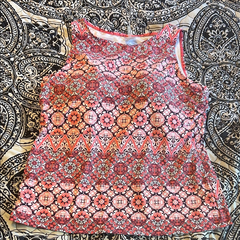 Lands End Pink Swim Tank